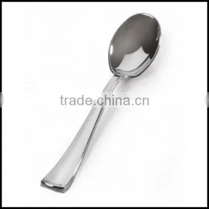 Silver Reflection Disposable SPOONS Cutlery Flatware Plastic WEDDING Party SPECIAL for Sale,custom Plastic Spoons Manfuacturer thumbnail-1