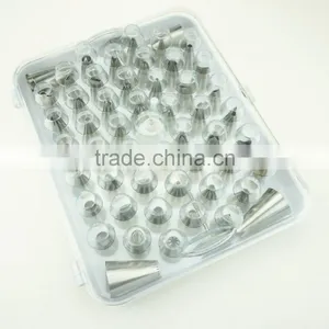 42156 52 Pcs 304 Stainless Steel Cake Master Decorating Tip Set, With Hinged Storage Box thumbnail-5