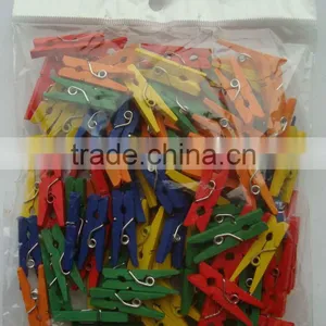 Colorful Small Wooden Cloth Pegs Factory thumbnail-1