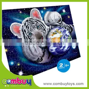 Hot Selling 3D White Tiger Cardboard 3d Animal Puzzle thumbnail-1