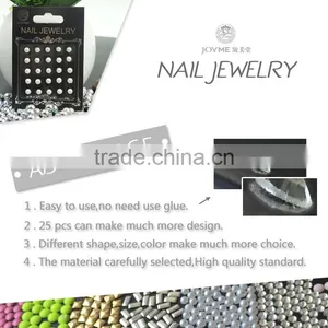 Bling Glitter 3D Pearl Charm Cute Tips Nail Stickers thumbnail-2