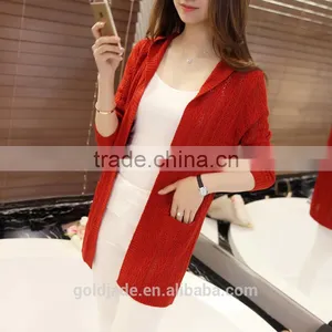 OEM Custom-Made Hight Quality Ladies Button Down Plain Knitted Cardigan Sweater thumbnail-1