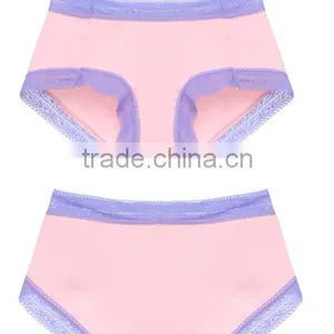 Lady Lace Edged Cotton Underwear Candy Color Fashion Design Woman Panty thumbnail-3