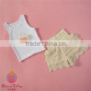 New Popular Baby Girls Lace Shorts Set,2pcs Set for Toddler Girls thumbnail-4
