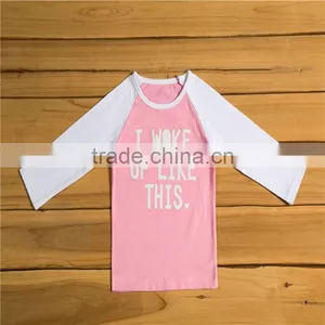 Wholesale Baby Girl Icing Comfort Colors Printing Designs Tops Boutique Kids Long Sleeve T-Shirt thumbnail-1