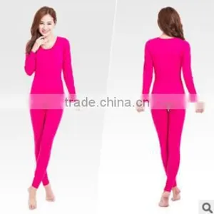 Custom Hot Sale 2014 Thermal Underwear Women's Seamless Body Suit O-neck Winter Warm Tight Slim Long Johns Top+pant Shapewear se thumbnail-5