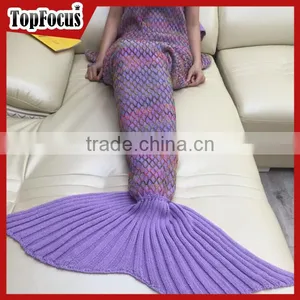 2017 New Arrival Hotsale Adult Knitted Mermaid Tail Blanket thumbnail-1