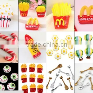 Diy Imitation Food Material Charms French Fries and Popcorn Resin Charms for Children Toys Gifts thumbnail-1