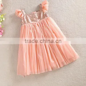 Girl Persnickety Remake Well Dressed Wolves Red Sequin Dress With Chiffon Ruffle Girl Sequin Dress thumbnail-5
