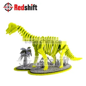Hard Felt Puzzle Educational Toy Brachiosaurus 3D Felt Puzzle thumbnail-1