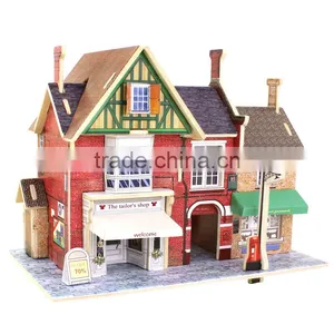 DIY Wood Assembling Toys Wooden Model Of Three-dimensional 3D Puzzle Educational Toys for Children Castle Model Jigsaw Puzzle thumbnail-3