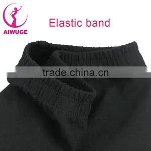 Gymnastics Casual Ballet Pants Black Cotton Girls Kids Capri Pants thumbnail-5