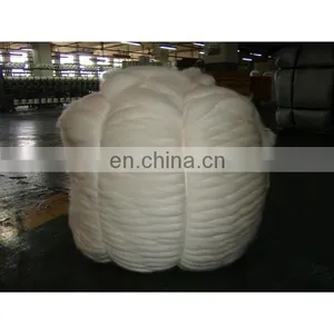 Chinese Factory Wholesale Sheep Wool Tops Roving White 19.5mic/44mm thumbnail-2