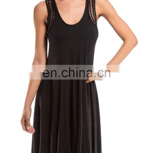 C42 Crochet Racerback Cover-Up Fashion Beach Dress thumbnail-1
