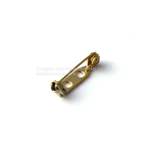 20mm Gold Plated Badge Accessory Brass Safety Pin Clip Used for Making Name Tags,emblems and Lapel thumbnail-2