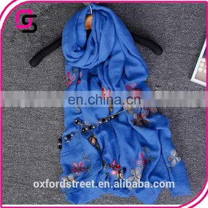 2017 New Spring Five Fiower Color Printing All-match Scarf Shawl Dualuse Sun Screen thumbnail-5
