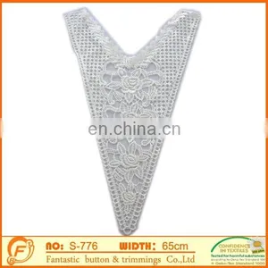 White Collar Flower Lace for Women Shirts Decoration thumbnail-1