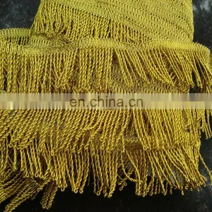 Metallic New Design Curtain Tassel Fringe - Decorative Tassels Fringe With Trimming thumbnail-1