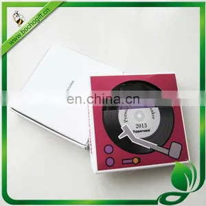 Record Coaster With Printed Logo, Custom Vinyl Style Mat, Vinyl Non-slip Mat thumbnail-3