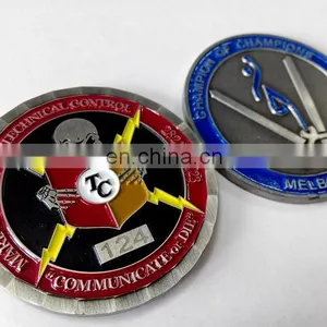 Zinc Cast Flat Wave Edge 3D Relief Custom Souvenir Coin thumbnail-3