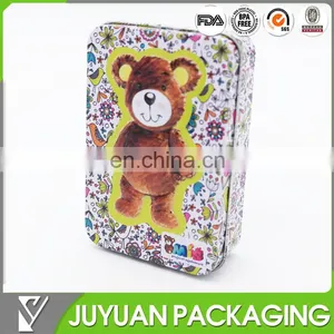 Wholesale Small Rectangular Embossing Metal Food Packaging Tin Cans thumbnail-1