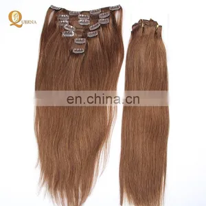 Virgin Human Hair Clip in Hair Extensions Including Wholesale Virgin 18 6# Brazilian thumbnail-2