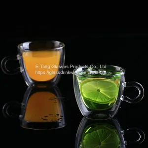 2018 Wholesale Decorative Glass Coffee Cup Mug Double Wall Glass Tea Cup thumbnail-1