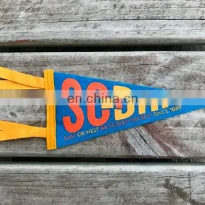 Promotional Logo Printed Felt Triangle Pennant Flag Banners thumbnail-4