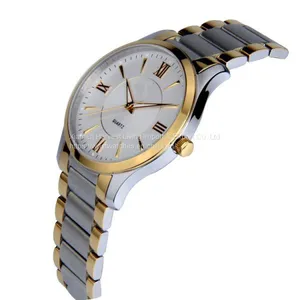 Men Stainless Steel Watches With Golden Bezel thumbnail-2