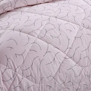 American Custom Design Pink/White Color 100% Pure Wool Cashmere Quilt thumbnail-5