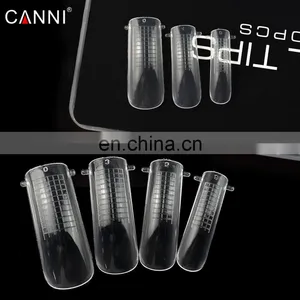 86110 100PCs/Box False Nails Mold Clear Full Cover Poly Nail Tips Scale Tools With Clip UV Gel Acrylic Quickly Extended Tips thumbnail-3