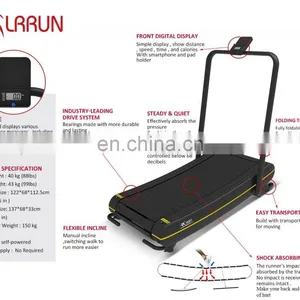 New Innovation Home Use Foldable Manual Self-powered Incline Curved Fitness Equipment With Safety Handle and Display Treadmill thumbnail-2