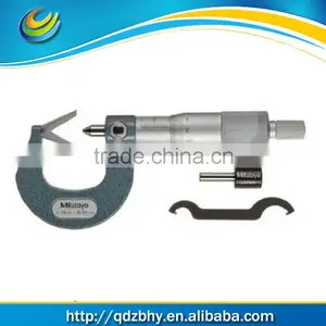 Mitutoyo 114-103 V-Anvil Micrometer for 3 Flutes Cutting Head, Ratchet Stop thumbnail-1
