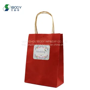Customized Beverage Doggie Bag Take Away Food Bag Disposable Kraft Paper Bag thumbnail-3