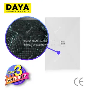 DAYA Anti Skin Solid Surface Receveur de Douche en Résine Pierre Artificiel Bac de Douche thumbnail-4
