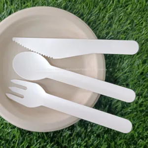 Biodegradable Paper Pulp Fiber Disposable Cutlery Knife thumbnail-1