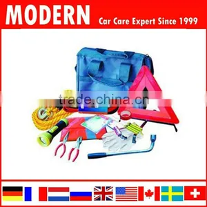 15pc Auto Frist Aid Tool Kit With Tire Pressure Pen thumbnail-1