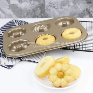 High Quality Muffin Mold Baking Bakeware Tools Non Stick Carbon Steel 6 Cup Cake Mold Pan Baking Pan thumbnail-5