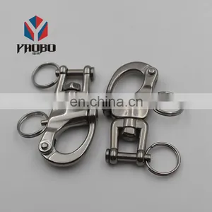 Sailing Boat Stainless Steel Quick Release Captive Pin Jaw Eye Shackle Bail Rigging Clip Clevis Jaw Swivel Snap Shackle thumbnail-1