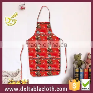 Household Waterproof Anti Oil Cartoon Graphic Plastic Kitchen Apron thumbnail-1