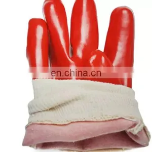 Red Nitrile Full Coated Knitted Wrist Anti Oil Anti-Impact Safety Heavy Duty Oil And Gas Gloves For Work thumbnail-4