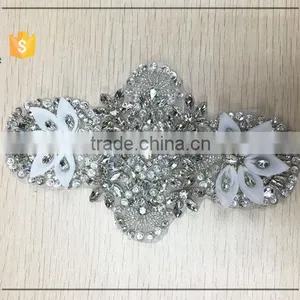 Embroidered Organza Flower Appliques for Bridal Dresses thumbnail-2