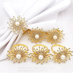 Table Decoration Serviette Holder Metal Napkin Ring Home Flower Wedding Banquet Party thumbnail-1
