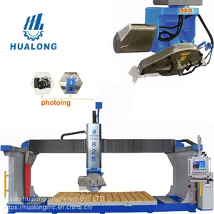 Hualong Machinery Granite Saw Machine Stone Cutting Machine 5 Axis CNC Bridge Saw Marble Granite Cutting Machine Engraving Saw thumbnail-1