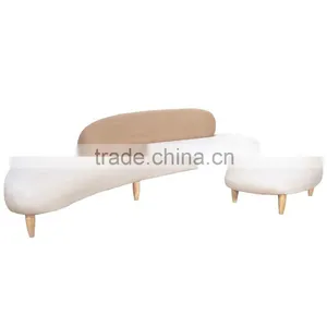 Replica Japanese Design Wooden Frame Isamu Fabric Freeform Sofa, Freeform Sofa for Living Room, Comfortable Freeform Sofa thumbnail-1