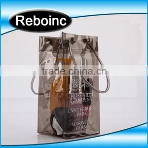 Free Sample Design Printed Various Color Transparent PVC Plastic Carryingpvc Ice Bag Wine Beer Bottle Ice Cooler Bag thumbnail-3