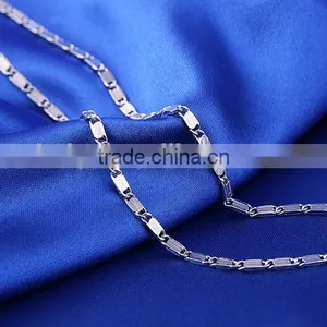 Hot Sales Wholesale Fashion Rhodium Plated Chain Of Beautifu Necklace Jewelry thumbnail-5