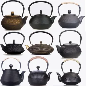 800ml Free Handmade Samovar Cast Red Mini Iron Teapot Cast Iron Kettle Teapot Tea Set Rom Clay Ename thumbnail-5