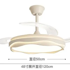 Master Bedroom Dining Room Invisible Fan Light, Silent High Wind Full Spectrum Lighting Fixture Fan, Ceiling Fan（Wechat:13510231336） thumbnail-1