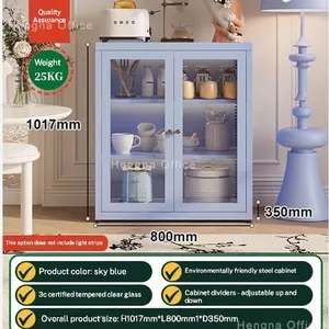 4-Door Large Capacity Metal Sideboard | 1646mm Wide Cold Rolled Steel Buffet Cabinet With Adjustable Shelves | for Interior Projects thumbnail-3